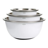 OXO Good Grips front packaging showing three nested bowls and benefits