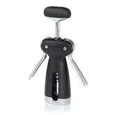 OXO front view showing compact corkscrew and built-in cutter, easy handling benefit
