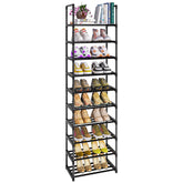 OYREL front view assembled shoe rack showing compact storage benefit