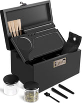 OZCHIN wooden box front view showcasing organized storage and decorative look