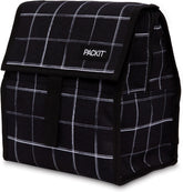 PackIt Black Grid front view showing stylish grid design and easy carrying