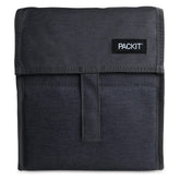 PackIt City Charcoal front view showing sleek exterior and carrying handle benefit