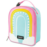 PackIt Rainbow front view showing colorful design and quick-access zipper for convenience