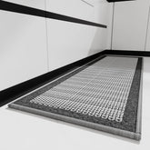PADOOR front view of grey runner showing full length and style benefit of coverage