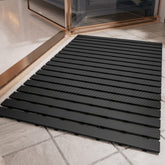 PADOOR front view of shower mat showing size and non-slip features for safer bathing