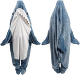 PADTIC front view of shark blanket onesie showing full coverage and playful design