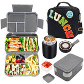 PainZieteg front view lunch bag showing preppy black nylon and insulation benefit