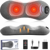 PakWizz front view of lumbar pillow showing controls and shape for posture support