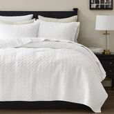 palassio king quilt front view shows clean white finish and bedroom appeal
