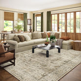 palohom front view of rug showing pattern and size benefit of easy styling