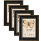 Patouque front view black frame with gold trim showcasing photo attractively
