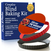 Patz&Patz front view of 9-inch tart pan showing fluted design and neat release benefit