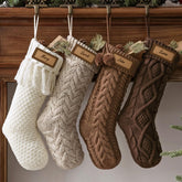 Pawliss front view of four stockings showing color variety and ready-to-hang benefit