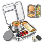Pawtong front view showing bento box and insulated jar, highlights complete meal kit