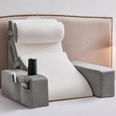 Paxato front view of reading pillow showing supportive backrest and arms