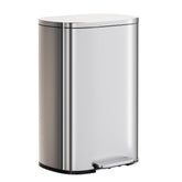 PayLessHere front view of 13-gallon steel trash can showing sleek design and capacity