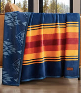 Pendleton front view showing Grand Canyon pattern and plush texture for cozy styling