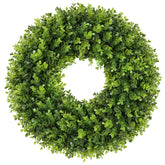 petalyn front view 20 inch wreath showing full lush greenery and curb appeal
