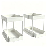 petisal front view showing two-tier slide-out organizer for neat storage