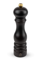 Peugeot Paris pepper mill front view showing chocolate finish and elegant silhouette