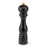 Peugeot Paris chocolate front view showing elegant beechwood mill and refined silhouette for tabletop use