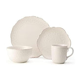 Pfaltzgraff front view of Chateau Cream set showing cohesive design and durability