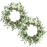 Pinkpum front door wreaths on porch adding curb appeal