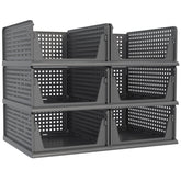 Pinkpum front view of six-pack organizer showing compact stack and tidy storage benefit