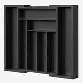 Pipishell bamboo organizer front view shows tidy drawers and durability