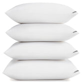 Piwaal front packaging showing four pillows, highlights hotel-style comfort