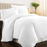 Pizuna front view of folded duvet cover set showing neat packaging and premium look