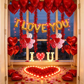PJT front box layout showing all included romantic decoration pieces for easy setup