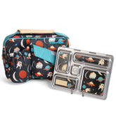 PlanetBox front packaging showing Space Animals design and durable materials