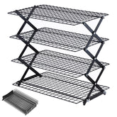 Pleafind front view showing assembled cooling rack and compact footprint for organized baking