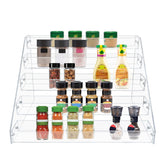PMMASTO clear acrylic rack front view showing organized spices and quick access