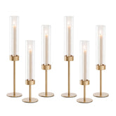 POKINE front group view showing six gold candle holders adding elegant ambiance