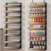 POKIPO front view over-the-door organizer showing eight tiers and neat storage