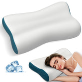 Polovo front packaging showing pillow colors and model, highlighting durable design