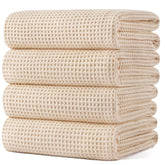 POLYTE waffle towel folded front view showing neatness and compactness