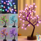 Pooqla front view of tree lamp showing full shape and decorative appeal