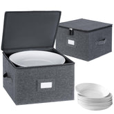 popoly front packaging view shows gray stackable case and easy identification benefit