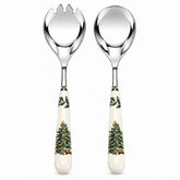 Portmeirion Spode front view of servers showing Christmas Tree design, adds festive charm