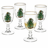 Portmeirion Spode goblet front view showing tree motif and elegant silhouette