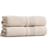 Preston Lane towel front view showing Clay color and plush look for elegant bathrooms