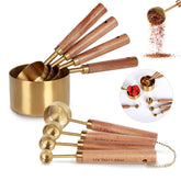 PRETTYFINE front view of gold measuring set showing complete pieces and elegant finish