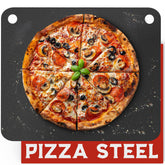 Primica pizza steel top view showing flat surface and fast heat benefit