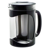 Primula Burke front view showing glass carafe and comfort grip handle for secure pouring