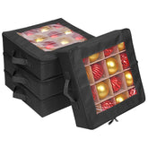 ProPik front view of black ornament box showing neat storage and protection
