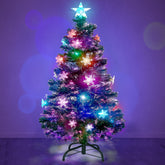 Prsildan front view of 5 ft pre-lit tree showing balanced shape and glow