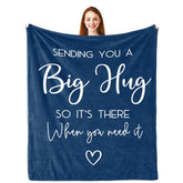 Pubrave front view of blanket showing comforting message and warm design benefit